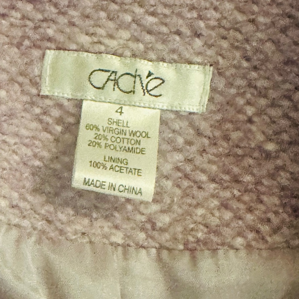 Cache Lavender Textured Blazer with Pink Trim - Picture 2 of 5